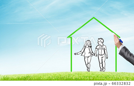 Happy family in house Happy family in house 66332832