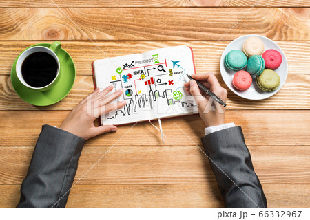 Businesswoman making business notes Businesswoman making business notes 66332967