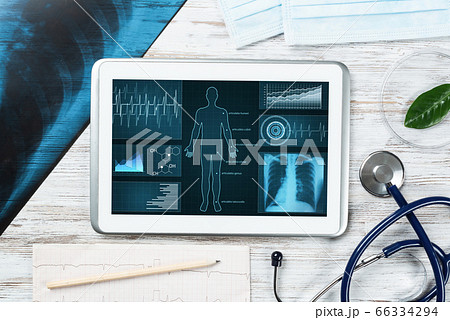 Medical diagnostics in modern hospital. 66334294