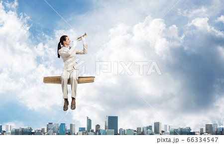 High school female student in business suit 66334547