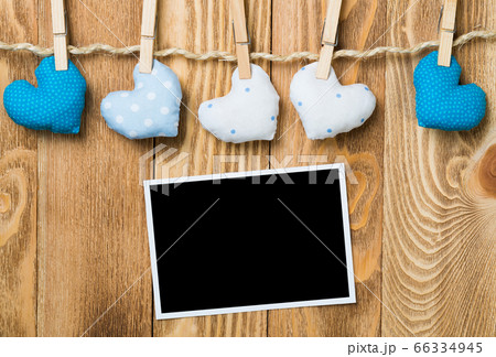 Black blank phote frame 66334945