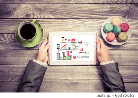 Businesswoman and her business notes 66335065