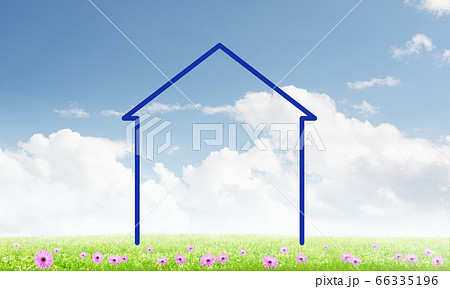 House on sky landscape 66335196