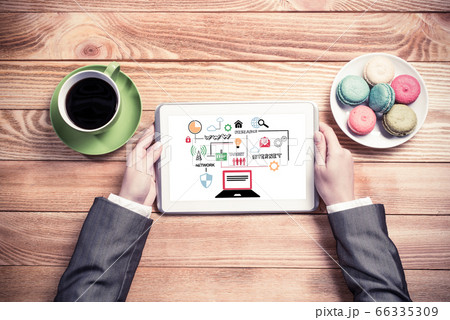 Businesswoman and her business notes 66335309