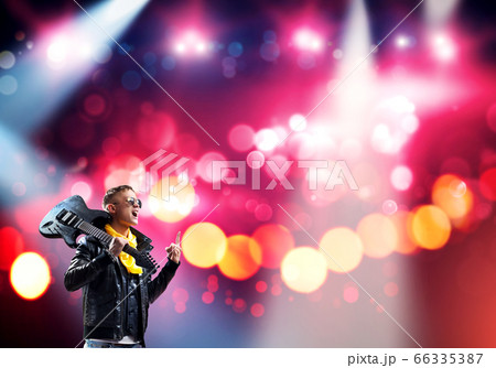Rock star on stage Rock star on stage 66335387