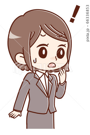 驚いて困るスーツの女性2 驚いて困るスーツの女性2 66336853