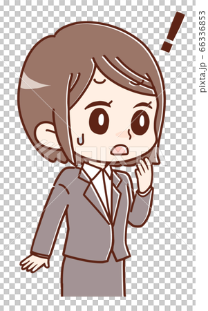 驚いて困るスーツの女性2 驚いて困るスーツの女性2 66336853