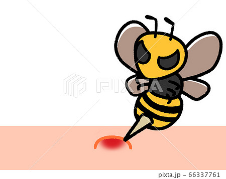 スズメバチに刺される コピースペースのイラスト素材