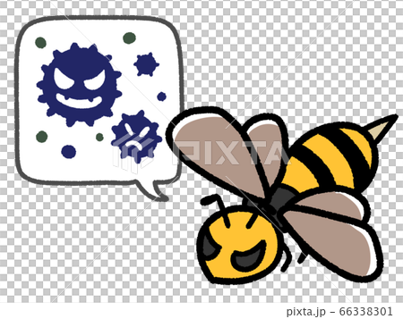 Dangerous wasp and balloon 66338301