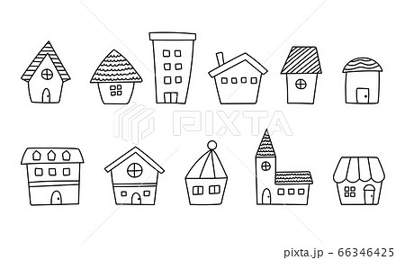 Set Of Hand Drawn Cityscape Stock Illustration