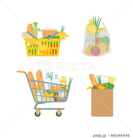 Set of grocery baskets and bags 66346646