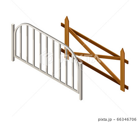 Fence or Hedge as Agricultural and Farming Construction for Separation Vector Isometric Illustration Fence or Hedge as Agricultural and Farming Construction for Separation Vector Isometric Illustration 66346706