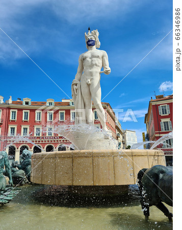 Apollo Sculpture With Surgical Mask In Nice France 66346986