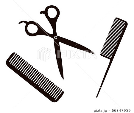 Hairdresser Scissors And Comb Illustration Stock Illustration