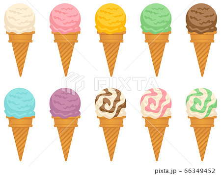 Illustration Set Of Colorful Ice Cream Stock Illustration