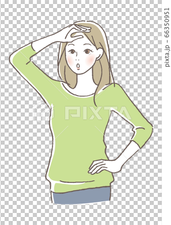 遠くを眺める女性 遠くを眺める女性 66350951