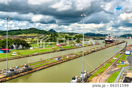 Miraflores Locks on the Panama Canal 66351599