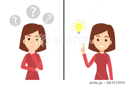 Vector illustration of a Woman thinking Vector illustration of a Woman thinking 66352004
