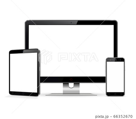 Desktop computer, tablet, phone blank mock up 66352670
