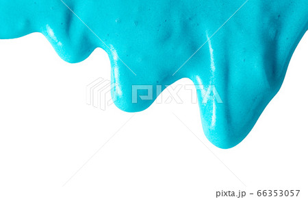 Blue slime isolated on a white background 66353057