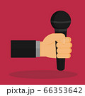 grab microphone in hand vector 66353642