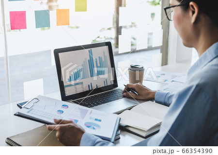 Professional at work, business woman working and 66354390