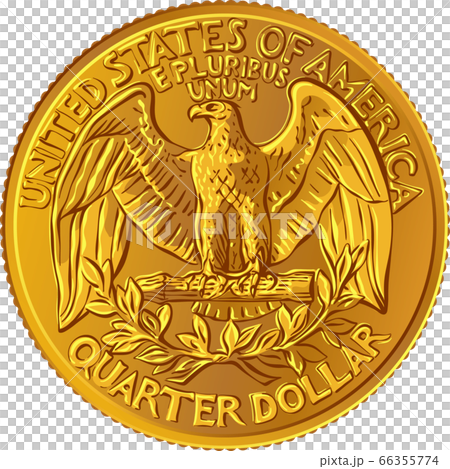 Bald eagle Washington quarter 25 cent GOLD coin Bald eagle Washington quarter 25 cent GOLD coin 66355774