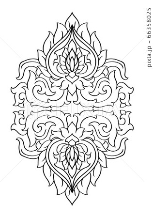 Floral medallion for design. 66358025
