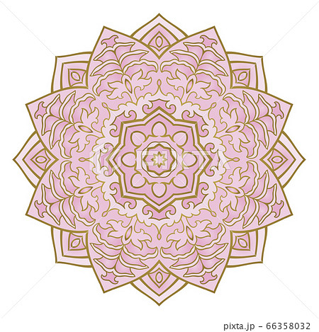 Pink indian mandala. 66358032
