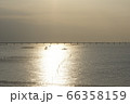 東京湾アクアライン　海苔養殖　夕陽 66358159