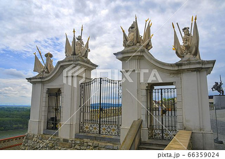 Entrance gate at Bratislava castle. Bratislava, Slovakia 66359024