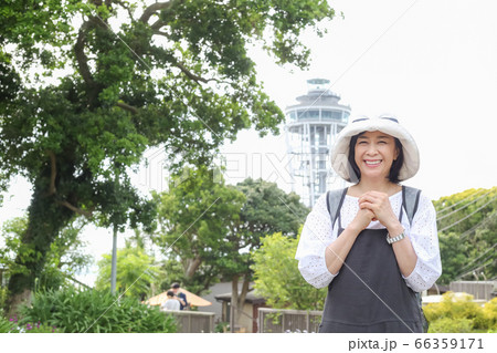 神奈川県藤沢市江の島を楽しむ旅ガール 旅女子 神奈川県藤沢市江の島を楽しむ旅ガール 旅女子 66359171