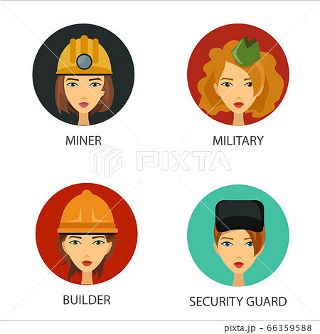 Women working in hard job set Women working in hard job set 66359588