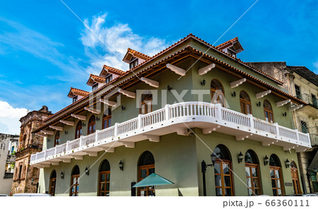 Spanish colonial house in Casco Viejo, Panama City Spanish colonial house in Casco Viejo, Panama City 66360111