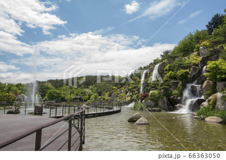 風景 滝 噴水 66363050