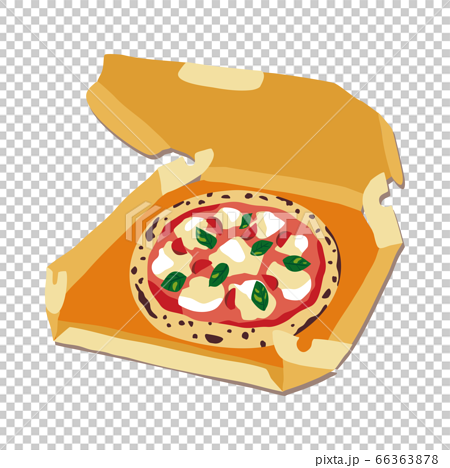 テイクアウト ピザのイラスト素材