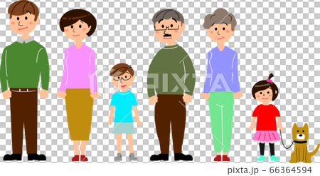 家族の立ち絵イラストつめあわせのイラスト素材 [66364594] - PIXTA