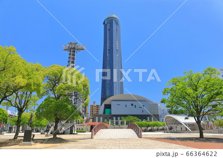 【山口県】晴天下のオーヴィジョン海峡ゆめ広場と海峡ゆめタワー 66364622