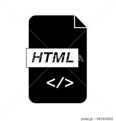 Html Icon On White Background Flat Style Html のイラスト素材
