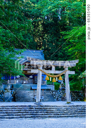 白川八幡神社 白川郷 の写真素材