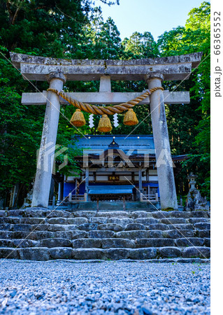 白川八幡神社 白川郷 の写真素材