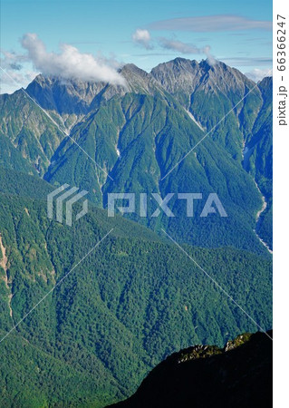 抜戸岳からの奥穂高岳 抜戸岳からの奥穂高岳 66366247