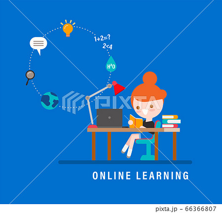 Online learning. E-learning concept for distance education. Online learning. E-learning concept for distance education. 66366807