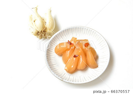 らっきょうの黒酢漬け らっきょうの黒酢漬け 66370557