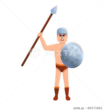 Gladiator spear icon, cartoon style Gladiator spear icon, cartoon style 66371662