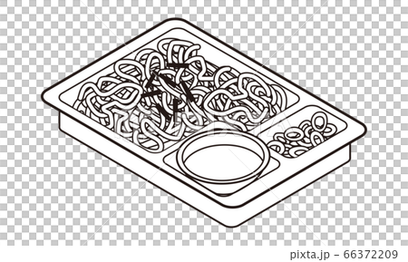 冷たいざる蕎麦のお弁当のイラスト素材 66372209 Pixta