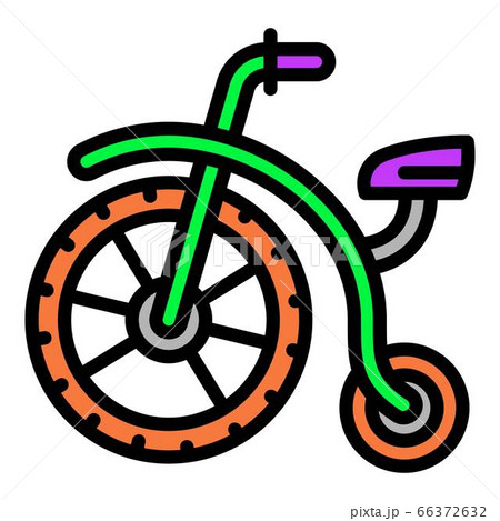 Tricycle icon, outline style Tricycle icon, outline style 66372632