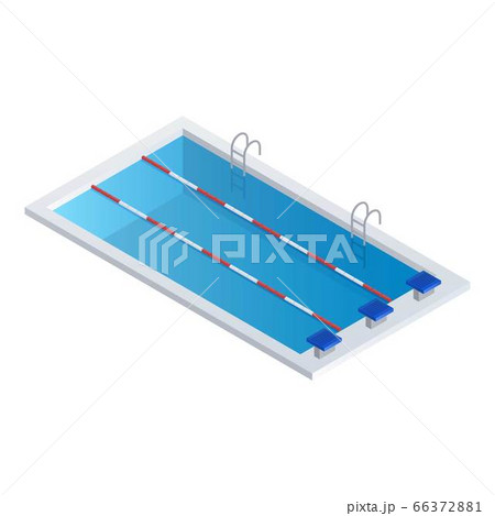 Sport swimming pool icon, isometric style 66372881
