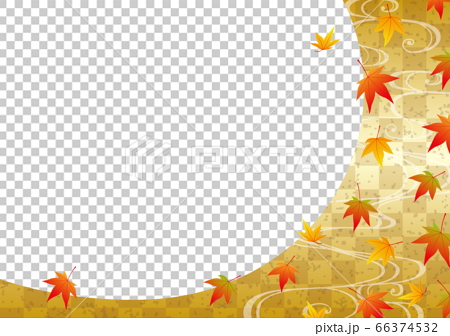 Autumn Japanese Pattern Frame 05 Stock Illustration