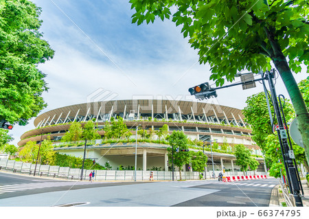 東京の都市風景 新国立競技場 千駄ヶ谷門周辺 66374795
